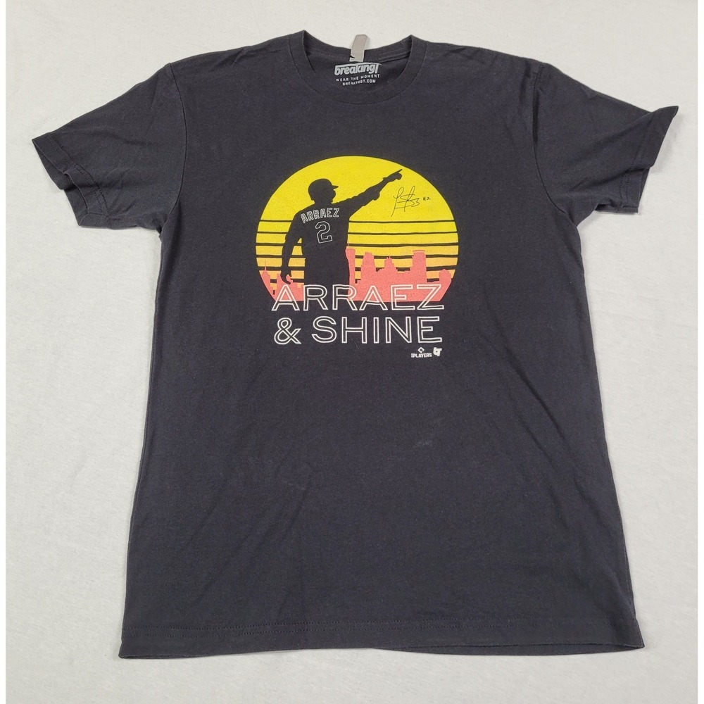 BreakingT Men's "Luis Arraez and Shine" Black Short Sleeve T-shirt Size S